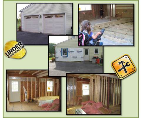 The spaces under construction for Hannah.