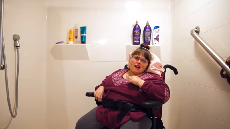 Katrina has a huge shower now!